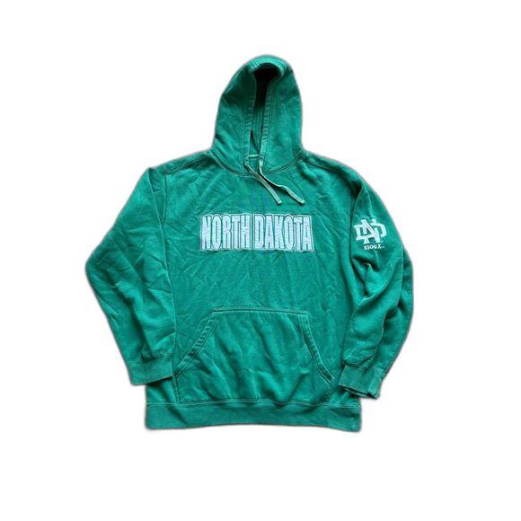 VINTAGE NORTH DAKOTA UNIVERSITY FIGHTING SIOUX HOODIE SWEATSHIRT UND MEDIUM - Picture 1 of 8